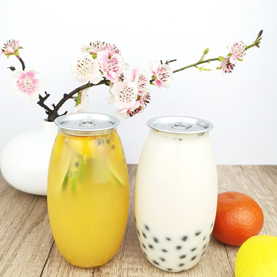 0.5 Liter Easy Open Cans Clear Plastic Container Bottles Tea Milk Cold Pressed Juices