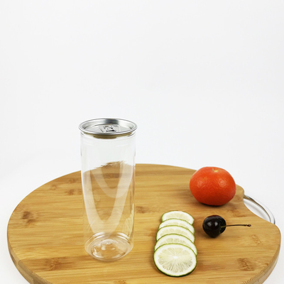 Cylindrical Food Container Jars 330ml With Easy Pull Cover Homemade Beverages