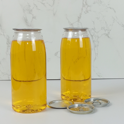Food Grade 500ml Plastic Container Bottles With Cans Lid Milk Cold Pressed Juices