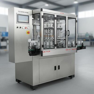 PLC Control Automatic Seamer Machine Designed with Black and White Controls and Safety Guards Enhancing Packaging Safety