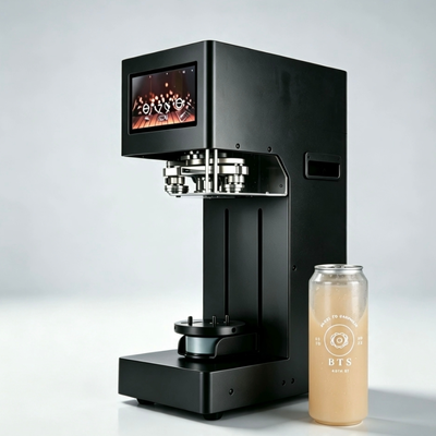 Stainless Steel Construction, Easy To Clean & Durable Automatic Rotary Can Seamer Machine 100mm Diameter 220V Four Head Sealing For Food & Beverage Packaging
