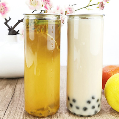 330ml Cylindrical Plastic Bottles Clear Beverage Containers Homemade Beverages