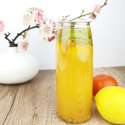 Cold Pressed Juices 500ml Plastic Container Bottles Flower Bottom