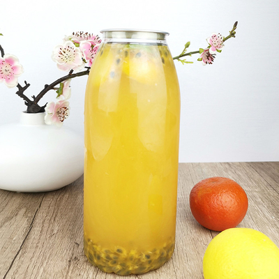 1000ml Big Plastic Container Bottles Easy Pull Cover Tea Milk