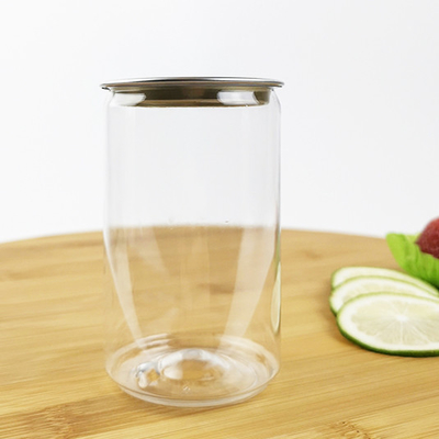 210ML Clear Reusable Plastic Empty Container Aluminum Easy Pull Cover