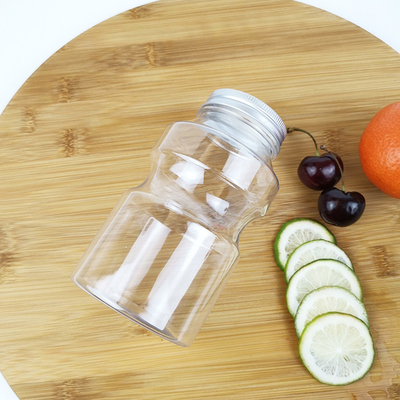 Transparent 500ml Food Storage Cans With Caps Ring Bucket Shape