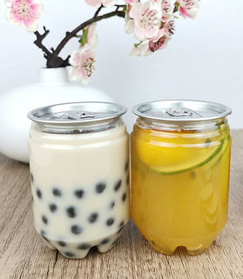 250ml Flower Bottom Plastic Beverage Cans with Easy Pull Cover