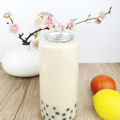 Food Grade 700ml Plastic Juice Storage Bottles With Can Lids Essential Oils