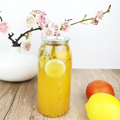 650ml Clear Juice Storage Bottles With Snap Lids Reusable Plastic Container