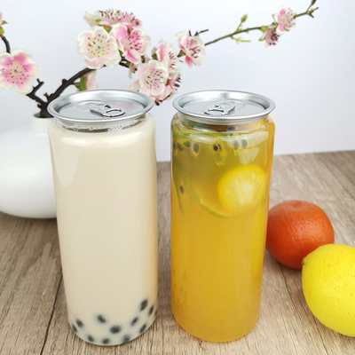 Beverages Water Juice Plastic 500ml Easy Open Cans With Snap Lids Leakproof