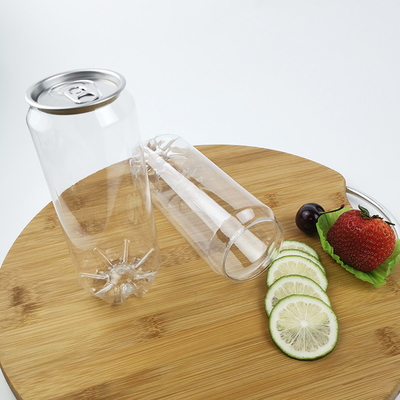 Transparent Plastic PET Containers For Storing Tea Milk Beverages 500ml