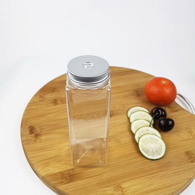 Square PLA Water Bottles 0.5L Beverages Water Juice Leakproof