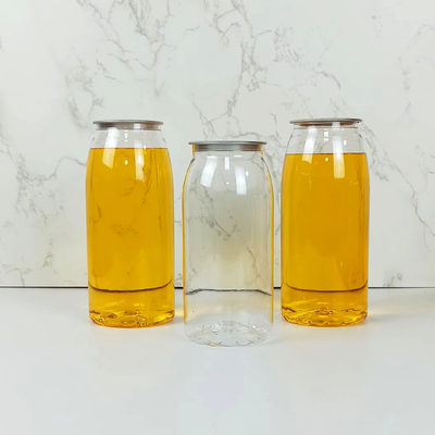 500ml PET Plastic Storage Containers For Storing Tea Milk Cold Pressed Juice