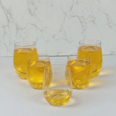 500ml Clear Disposable Beverage Cups, Red Plastic Cups for Water, Juice, Coffee or Tea